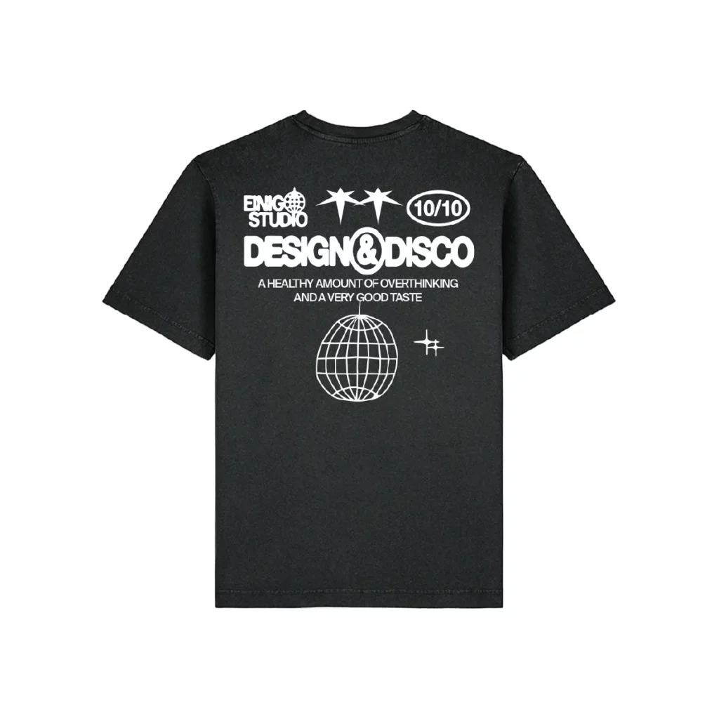 Design & Disco T-Shirt Schwarz (Vorbestellung)